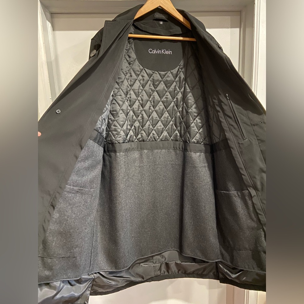 Calvin Klein Men’s Park Trench/Raincoat-42XL in Black- BRAND NEW, NEVER WORN - Picture 3 of 10